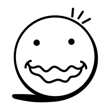 Mutlu bir gülümsemenin vektör çizimi