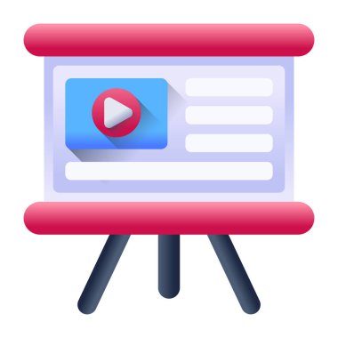 video simgesi vektör illüstrasyonu