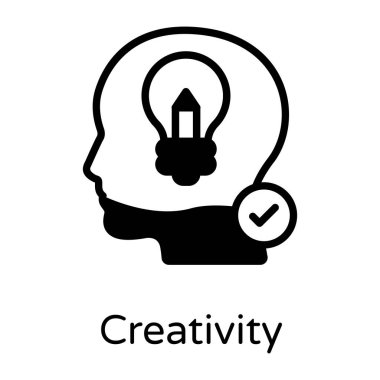yaratıcılık vektörü simgesi modern basit tasarım