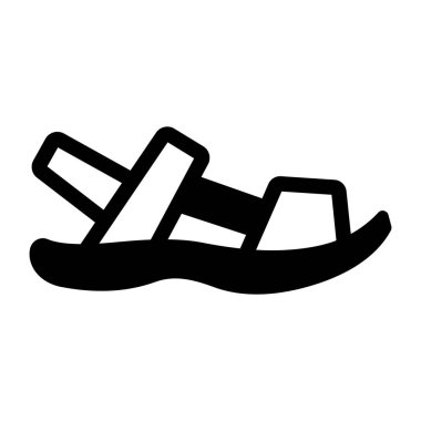 Plaj ayakkabısı. Web simgesi basit illüstrasyon