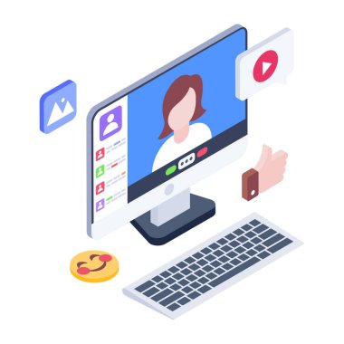 İnternet sohbeti. Web simgesi