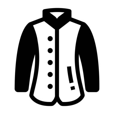 Ceket. Web simgesi vektör illüstrasyonu  