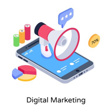 mobil uygulama vektörü simgesi modern izometrik tasarım kavramı