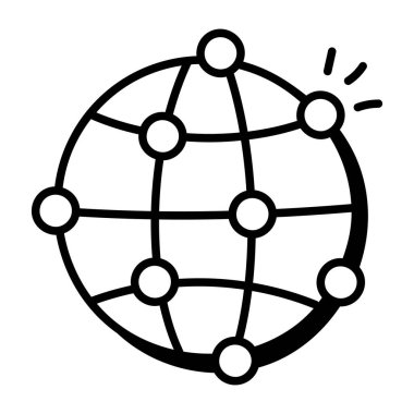 genel ağ vektör çizgisi simgesi