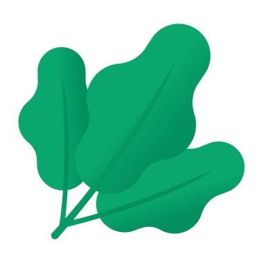 Bitkinin yeşil yaprakları. vektör illüstrasyonu