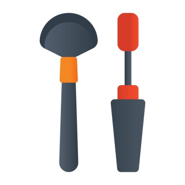 Mutfak araçları düz simge, vektör illüstrasyonu