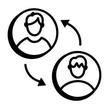 iletişim insanları ikon vektör illüstrasyon tasarımı