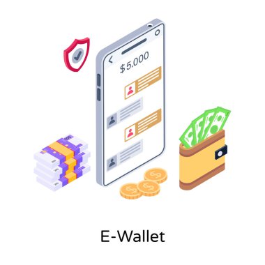 Mobil ödeme vektör çizim