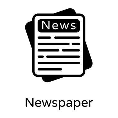 Haberler. Web simgesi basit illüstrasyon