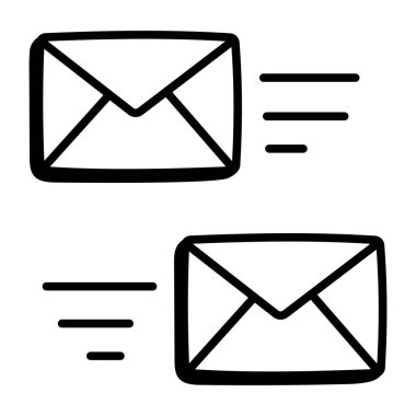 zarf e- posta simgesi vektör illüstrasyon tasarımı