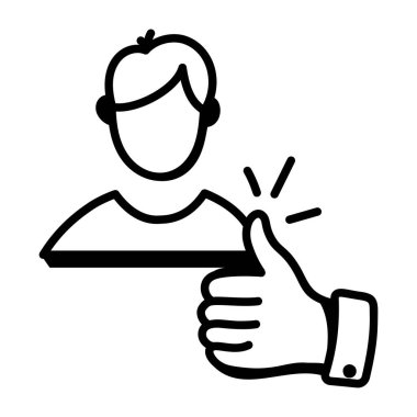 Başparmak yukarı simge vektör illüstrasyon tasarımı el