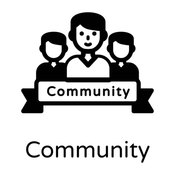 Communauté Équipe Affaires Icône Web — Image vectorielle