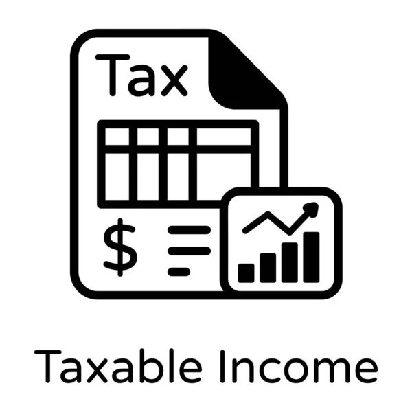 Rapport Financier Icône Vectorielle Plate — Image vectorielle