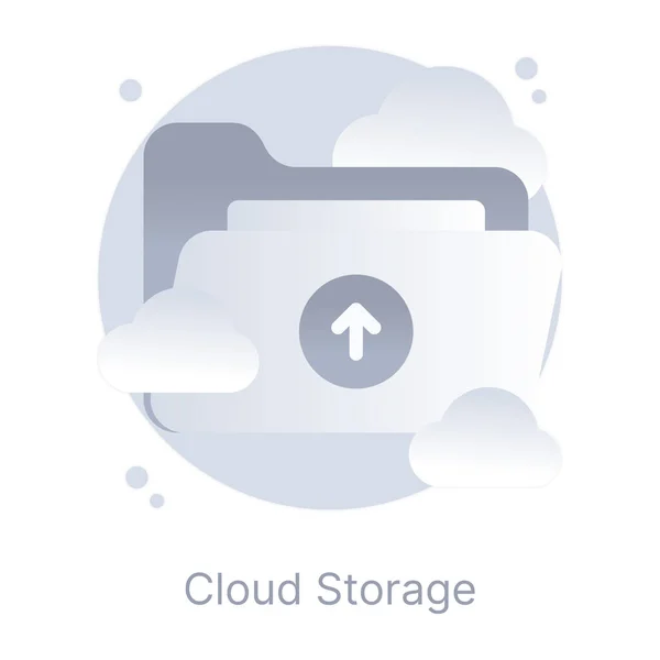 Cloud Storage Herunterladen Webikone — Stockvektor