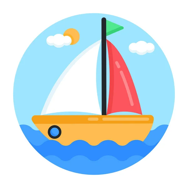 Icono Del Barco Vector Ilustración — Vector de stock