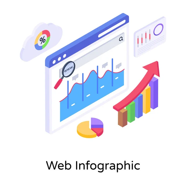 Analytik Web Symbol Einfache Illustration — Stockvektor