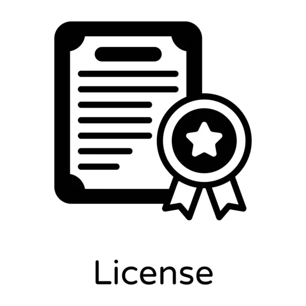 Certificato Illustrazione Vettoriale Icona Web — Vettoriale Stock