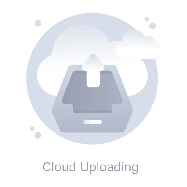 Cloud Computing Einfaches Design — Stockvektor