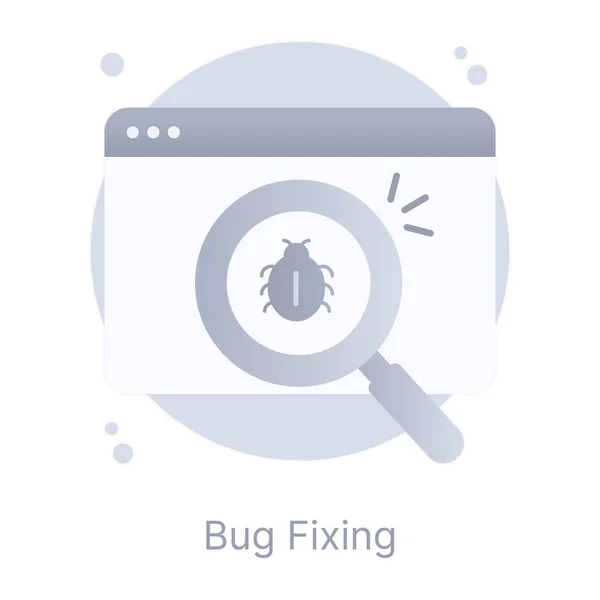 Bug Fixing Simple Design — Stock Vector