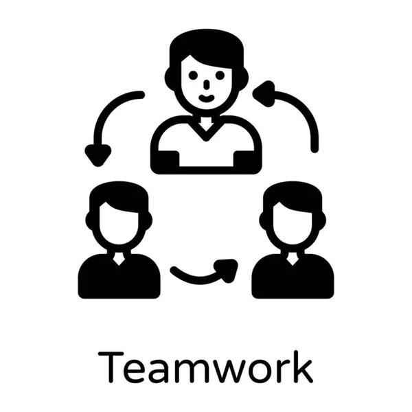 Teamarbeit Web Symbol Einfache Illustration — Stockvektor