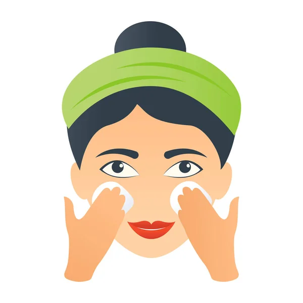 Beauty Face Mask Facial Expression Vector Illustration — Stock Vector