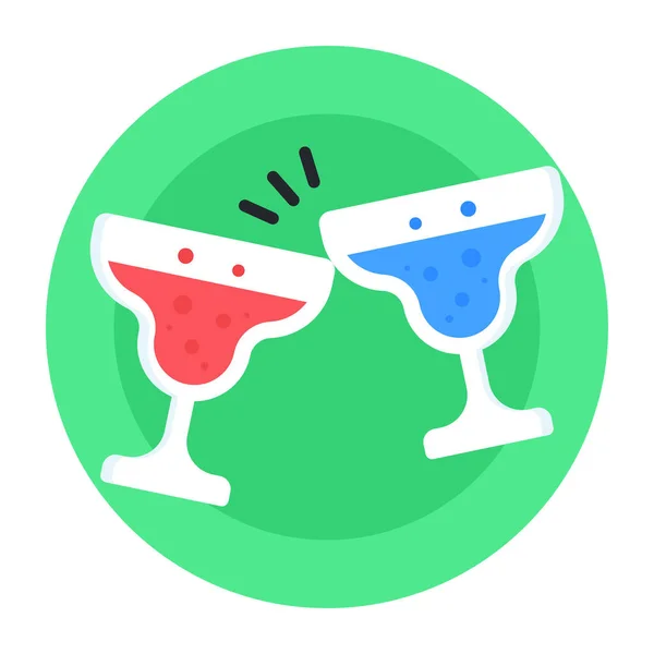 Cocktail Ícone Web Design Simples — Vetor de Stock