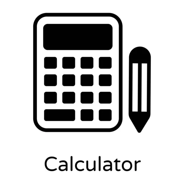 Calculator Pictogram Trendy Stijl Geïsoleerde Achtergrond — Stockvector