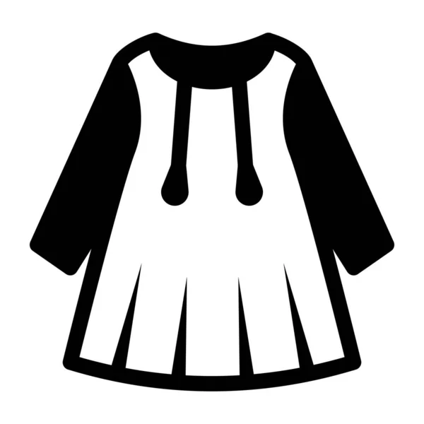 Vestido Ícone Web Ilustração Simples — Vetor de Stock