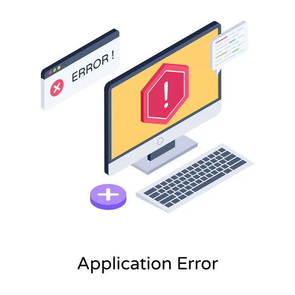 App Error Vector Illustration — Stock Vector