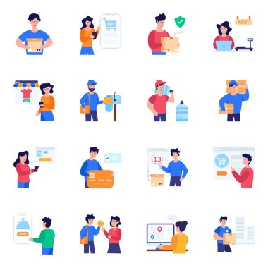 Kişisel ve ticari kullanım için vektör simgeleri.