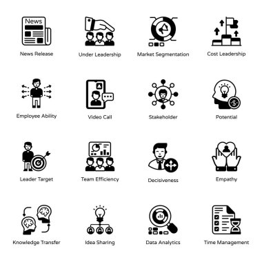 İş ve finans hattı simgeleri ayarlandı