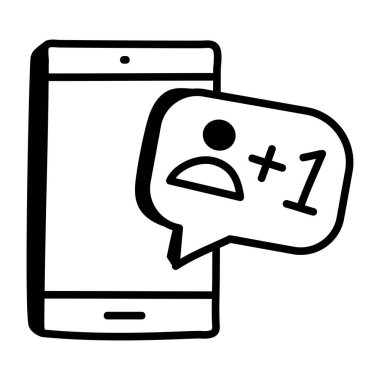 cep telefonu konuşma kabarcığı vektör çizimi tasarımı