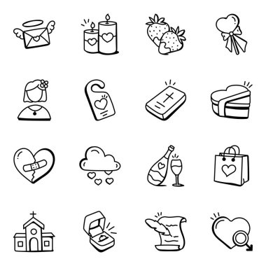 Web tasarımı için vektör simgeleri kümesi