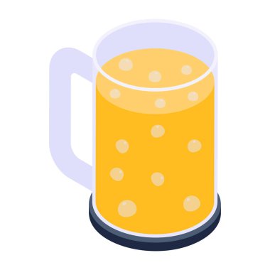 Bira bardağı ikonu. Beyaz arkaplanda izole edilmiş web tasarımı için içecek vektör simgelerinin basit çizimi