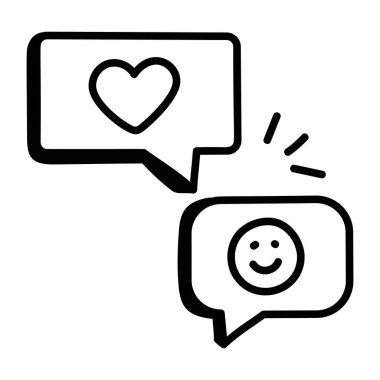 Sohbet vektörü renk simgesi