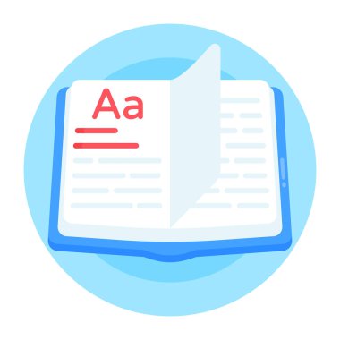 kitap vektörü düz renk simgesi