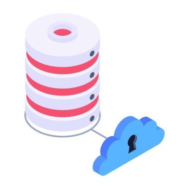 Simge tasarımlı bulut hesaplama teknolojisi kavramı, vektör illüstrasyonu 10 eps grafik.