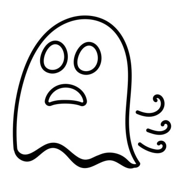 Hayalet. Web simgesi basit illüstrasyon