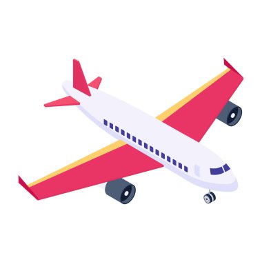 Uçak ikonu. Web tasarımı için düzlem vektör simgesinin düz çizimi