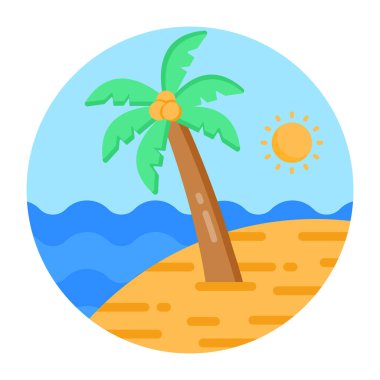 Yaz tatili ikonu vektör illüstrasyon tasarımı