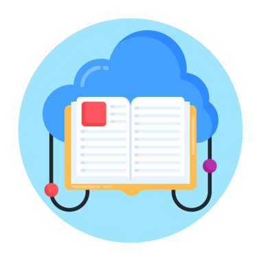 Kitap. Web simgesi basit illüstrasyon