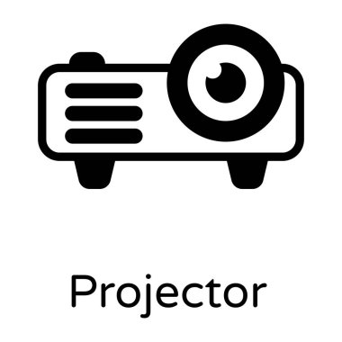 Projektör web simgesi basit illüstrasyon