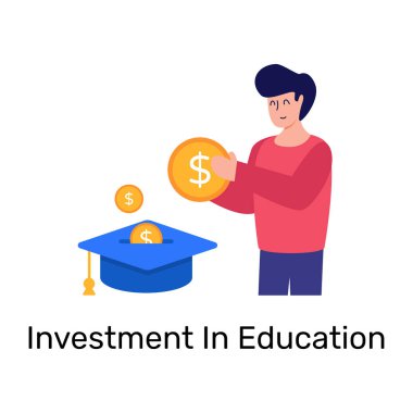 Eğitim ve geliştirme çizgisi simgesi. vektör illüstrasyonu