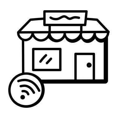 Dükkan. Basit resimleme