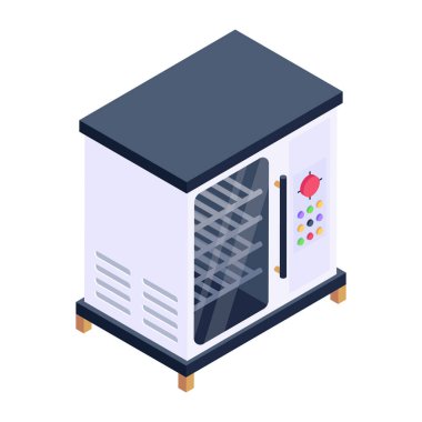 Modern binanın izometrik vektör çizimi