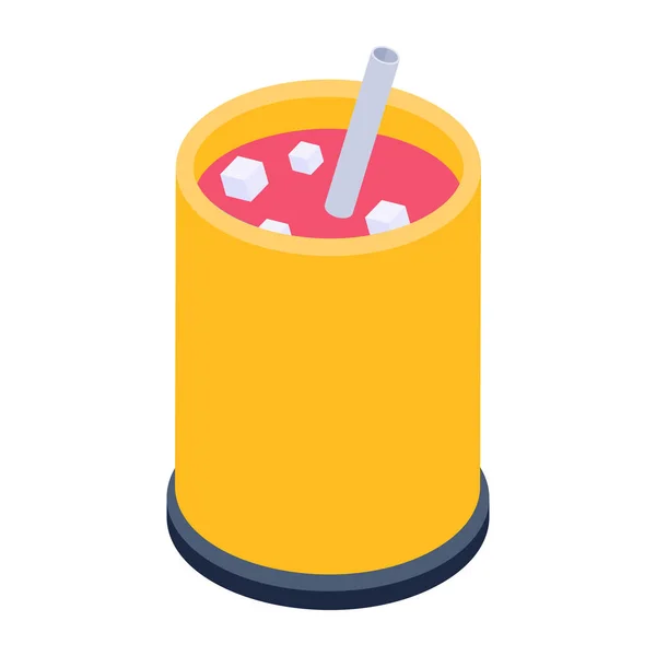 Soda Can Icon Isometric Water Bucket Vector Illustration Isolated White — Stock Vector
