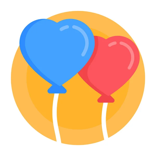 Luftballons Web Symbol Einfache Illustration — Stockvektor