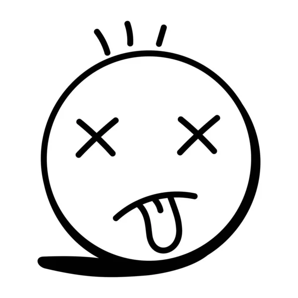 Sad Face Icon Vector Illustration — Stock Vector