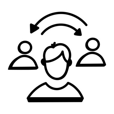 İnsan simgesinin vektör illüstrasyonu