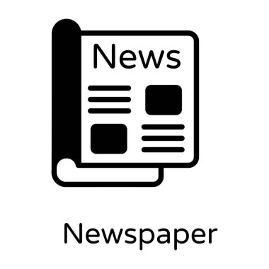 gazete vektör simgesi modern basit tasarım